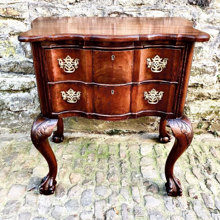 A Portuguese Mahogany Chest Of Two Drawers