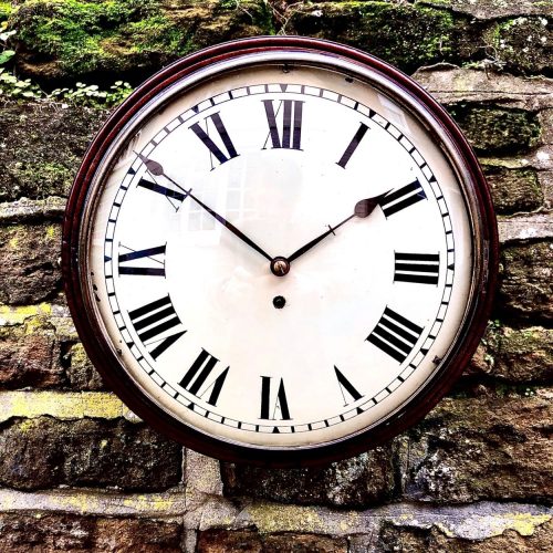 A William IV 8 Day Dial Wall Clock By Thwaites & Reed