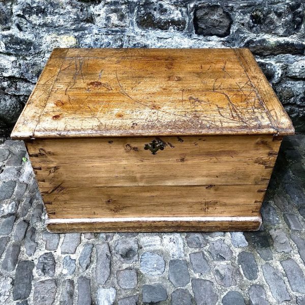 A Pair Of Early 19th Century Pine Blanket Boxes Or Sailors Trunks