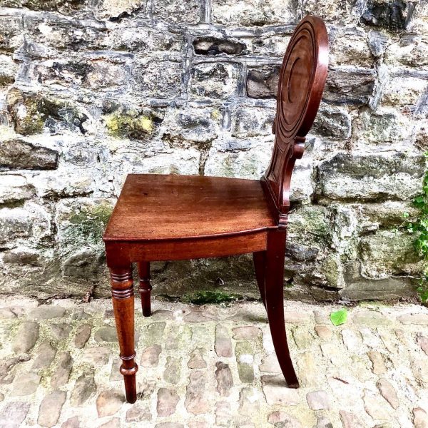 A Regency Mahogany Hall Chair