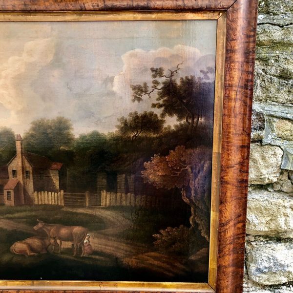 An Early 19th Century Naive Landscape Oil Painting