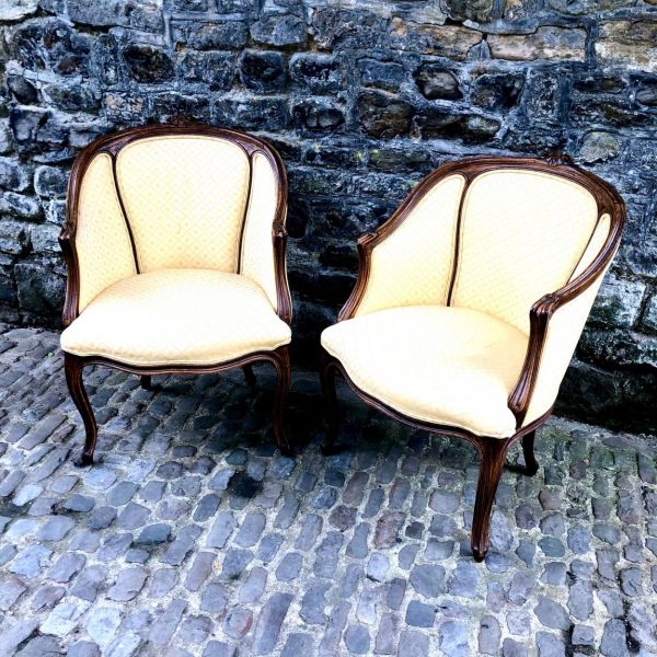 A Pair Of Late 19th Century French Tub Armchairs