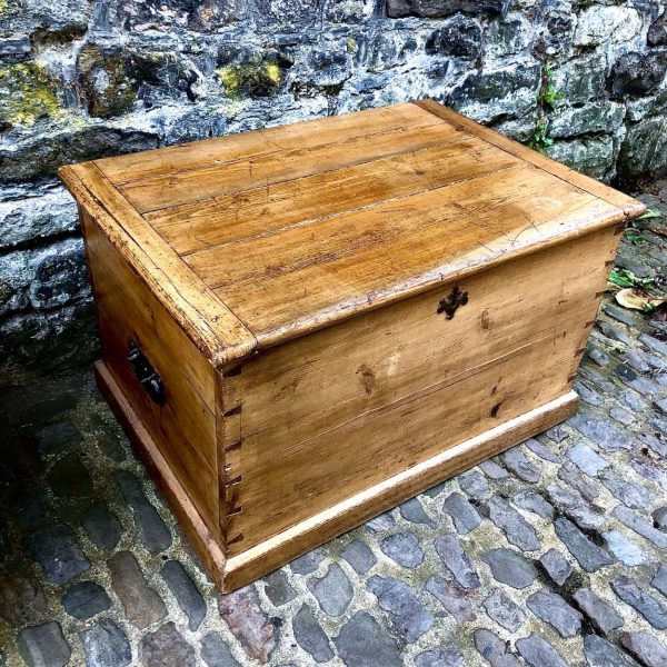 A Pair Of Early 19th Century Pine Blanket Boxes Or Sailors Trunks