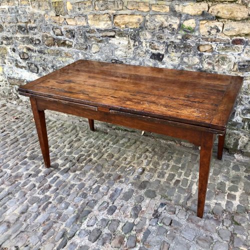 A French 19th Century Extending Farmhouse Kitchen Table