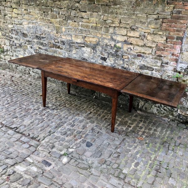 A French 19th Century Extending Farmhouse Kitchen Table