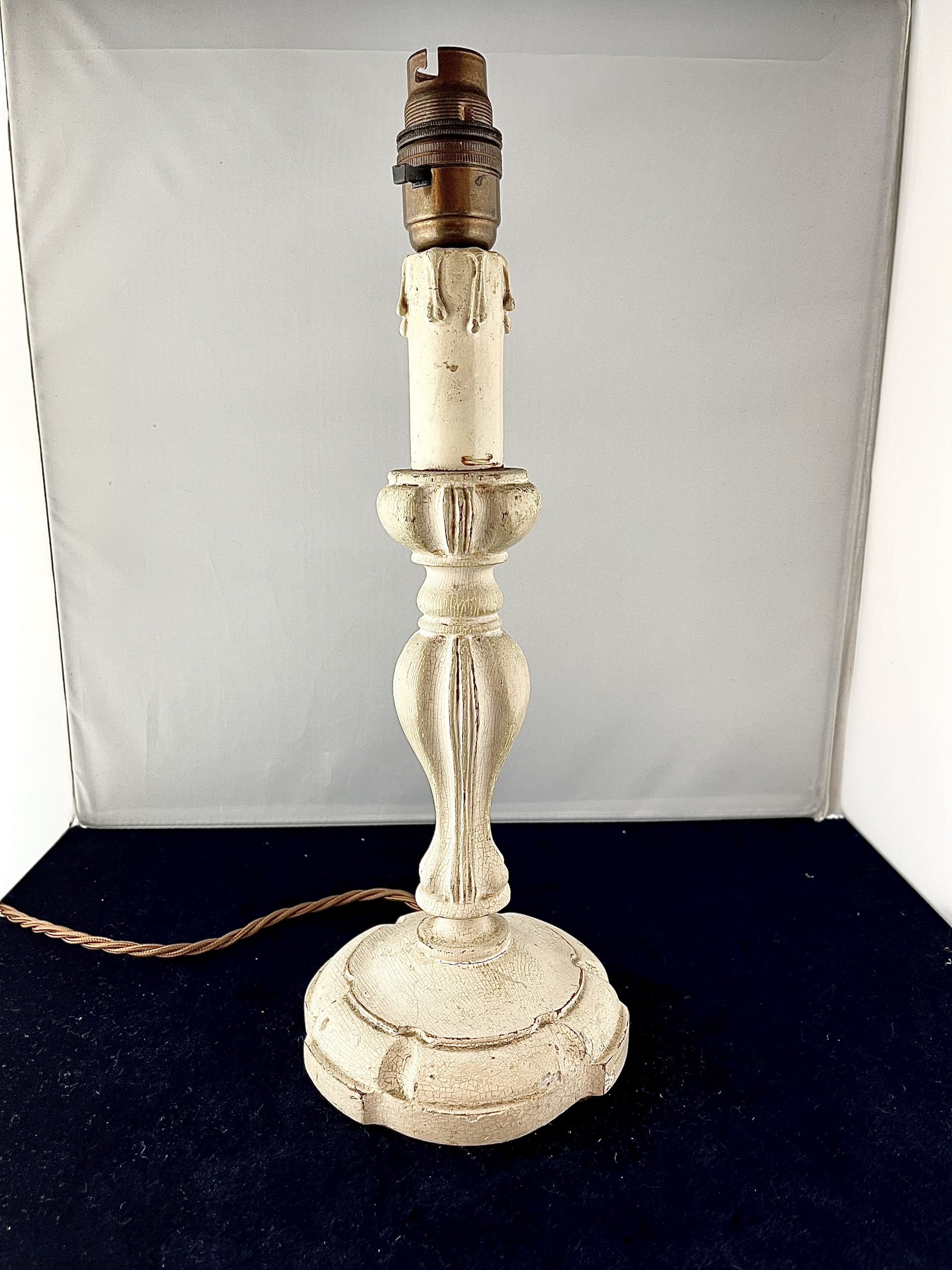 Early 20C Painted Table Lamp