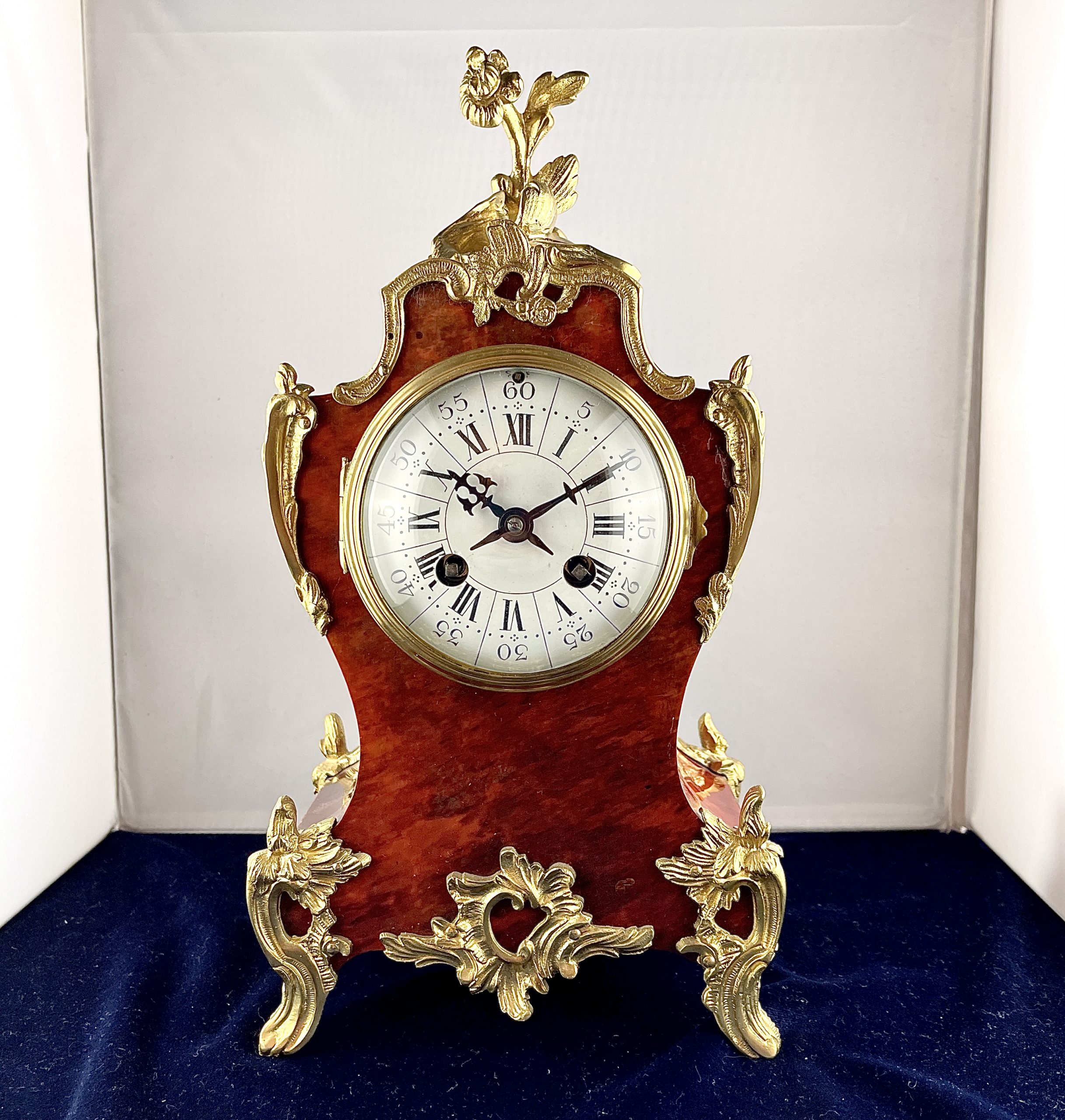 French Tortoiseshell Mantel Clock
