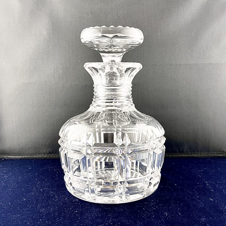 Cut Crystal Mallet Shaped Decanter