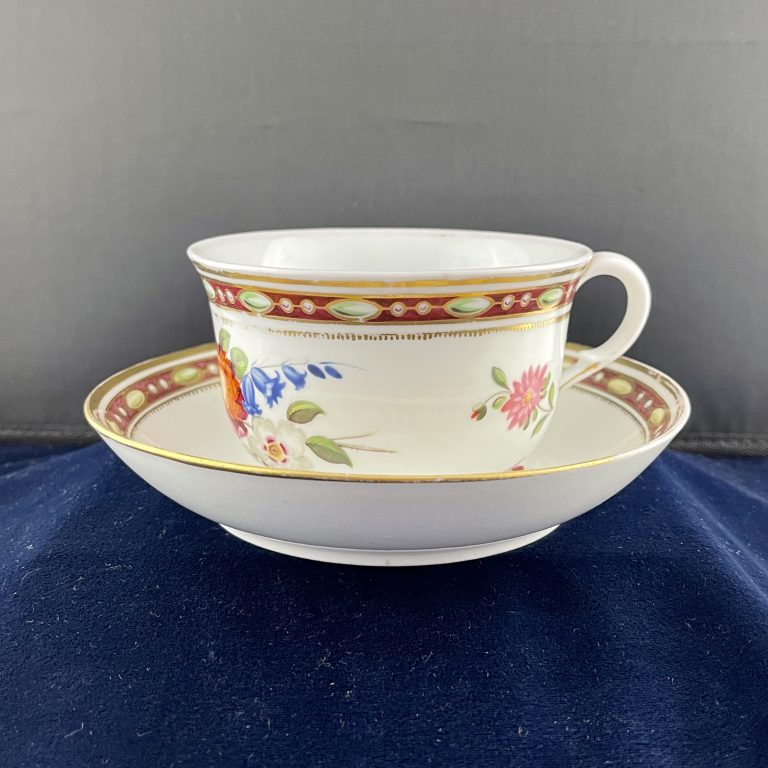 Early 19th Century Old Paris Breakfast Cup and Saucer