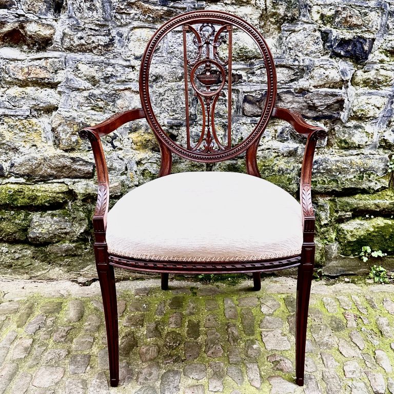 A Hepplewhite Style Mahogany Elbow Chair