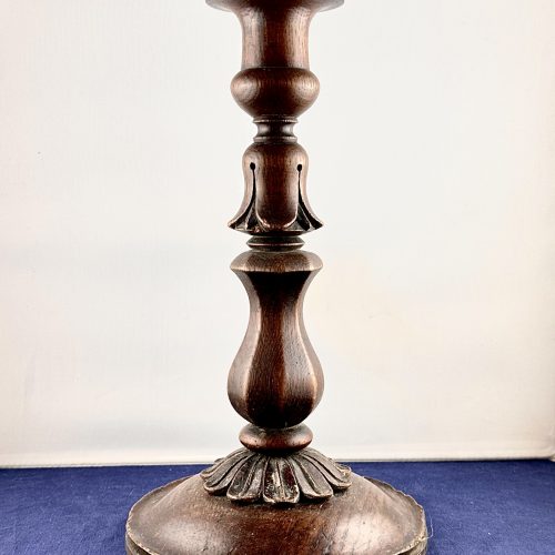 Early Victorian Carved Oak Candlestick