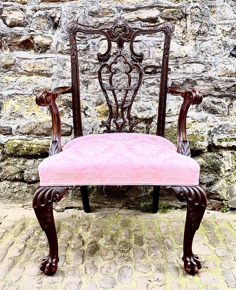 Late Victorian Chippendale Style Elbow Chair