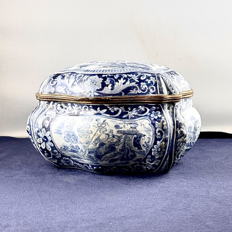 Louis XV Blue and White Ceramic Box