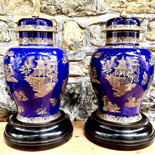 Pair of Late Victorian Carlton Ware Vases