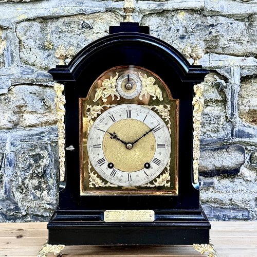 Late Victorian Ebonised Bracket Clock