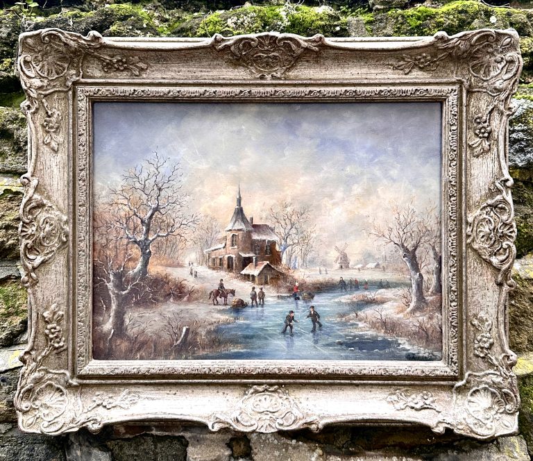 Early 20th Century Dutch Winter Landscape