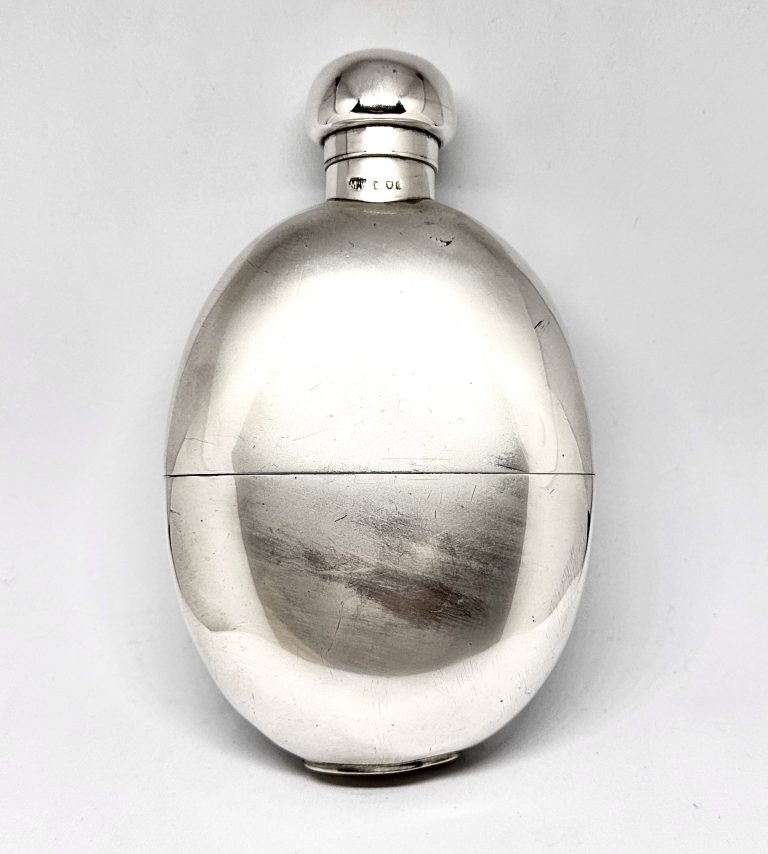 Edwardian Silver Hipflask